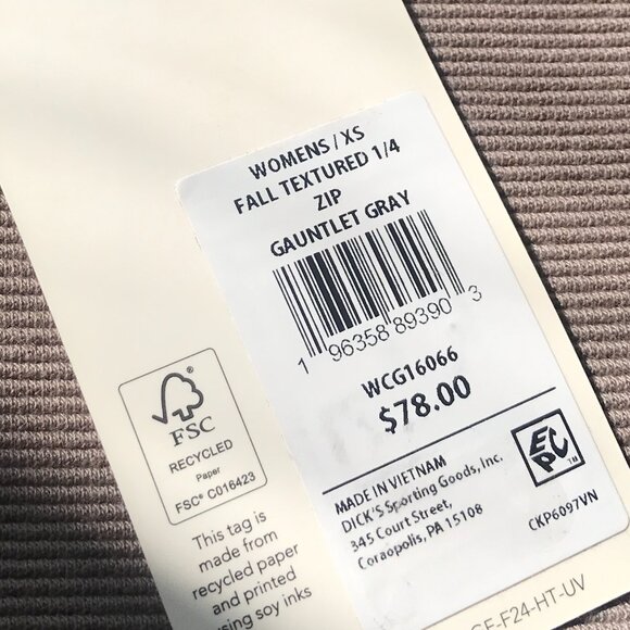 Calia Women's Fall Textured 1/4 Zip in Gauntlet Gray size XXL NWT - Picture 6 of 8